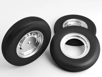 Scooter Wheel Tire  Rim 3d Model  3D model