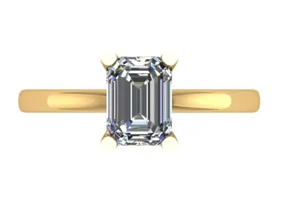 radiant under halo solitare ring  3D print model