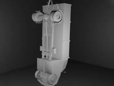 Low-poly freight car Low-poly 3D model