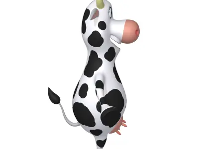 Cow Cartoon 02 3D model