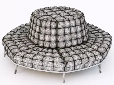 capitone sofa 3D model