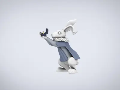 Rabbit from Alice in Wonderland Low-poly 3D model