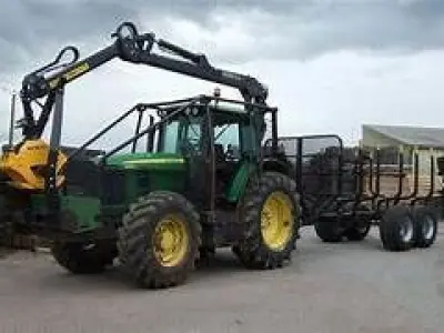 Tractor With Kesla 600T Hydraulic lifter 3D Model 3D model