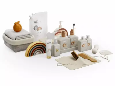 bathroom accessories for kids 3D model