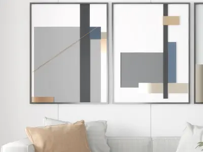 s Modern decorative painting 3D model