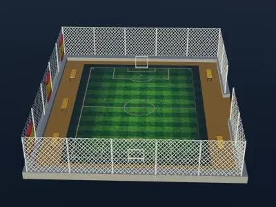 Soccer Stadium - Spain Low-poly 3D model