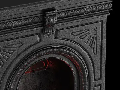  Victorian Cast Iron Fireplace 3D model