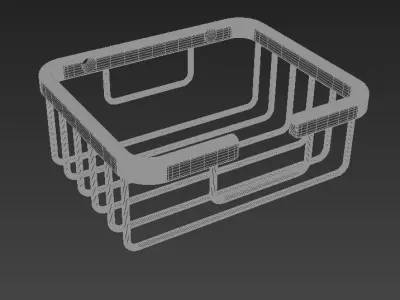 Hotel Square Wire Soap Dish 3D model