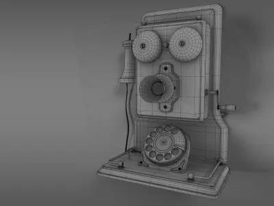 Wall telephone 3D model