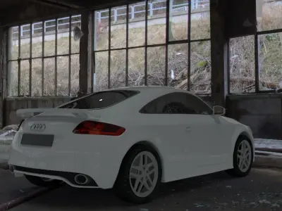 Audi TT RS 2010 Low-poly 3D model