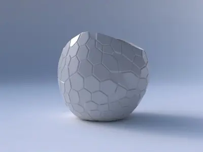 Bowl compressed 3 with organic cells 3D print model