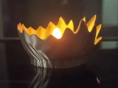 strange seashell bowl Free 3D print model