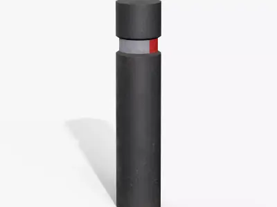 Traffic Bollard F Low-poly 3D model