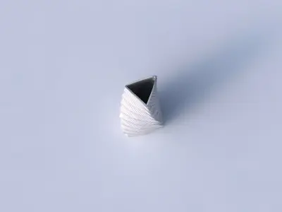 Vase twist curved tipping triangle with distorted and twisted... 3D print model