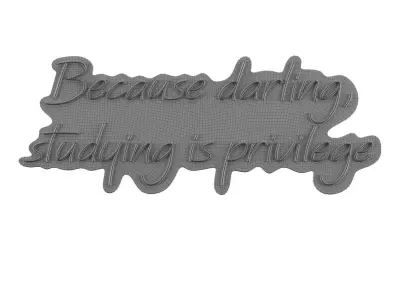 Becouse darling Neon sign 3D model