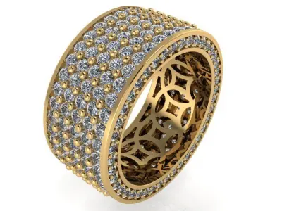 Luxury Diamond Ring 4022 3D print model