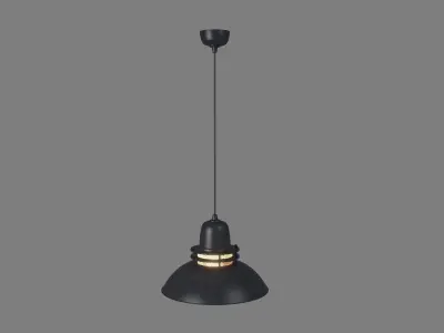 Anthracite Pendant Lamp With Mesh 3D model