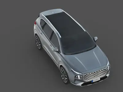 Hyundai Santa Fe 2021 Low-poly 3D model