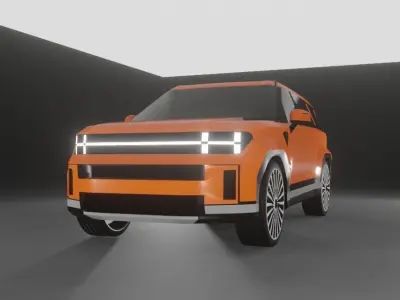 Hyundai Santa Fe Low-poly 3D model