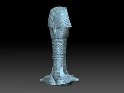 Tutankhamun egyptian scepter 3D print model