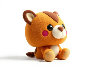 Cheerful Plush Toy Cuddly Model Pack Low-poly 3D model