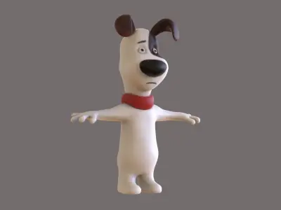 Dog Toon Low-poly 3D model