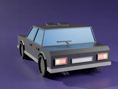 Car model for games Low-poly 3D model