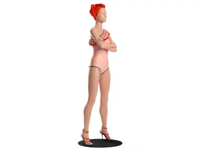 Roksanda Ilincic Retro Swimwear model 04 3D model