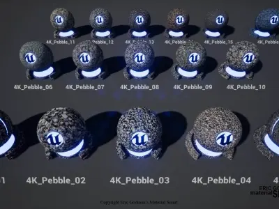 Optimized Pebble World Aligned Materials 3D model