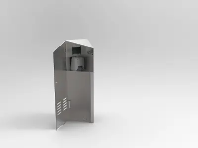 Parking ticket machine Low-poly 3D model