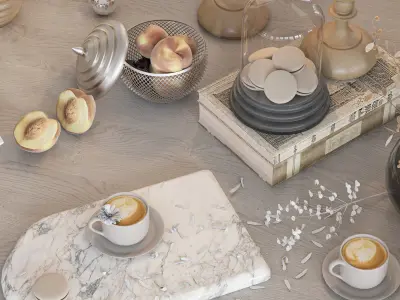 decorative set 68 Low-poly 3D model