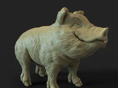 Pig vol1 Miniature figure 3D print model