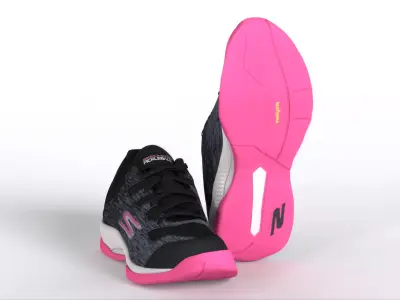 Skechers Viper Court   Athletic Indoor Outdoor Pickleball Shoes Low-poly 3D model