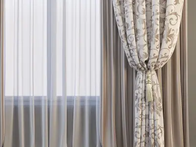 Set 72 Curtains 3D model