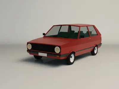 Low Poly City Car 03 Low-poly 3D model