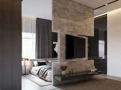 Modern Master Bedroom 3D model
