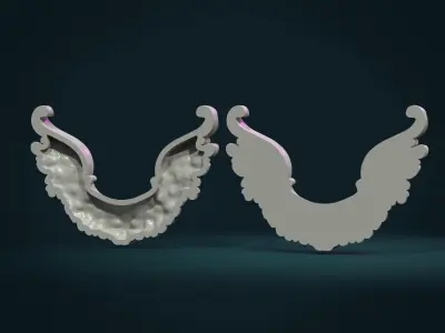 Scroll Wings 3D print model
