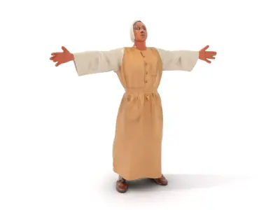 Traditional Dress Character Model Pack Low-poly 3D model