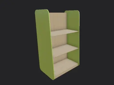 Large Shelf Green Low-poly 3D model