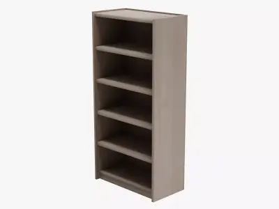 Wooden Bookshelf 3D model
