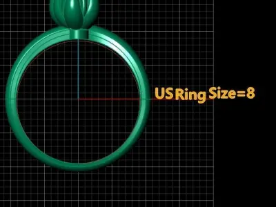 Luxury Flower Ring 3d Printable Model 3D print model