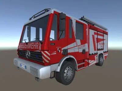 MERCEDES TLF-A 2000 Low-poly 3D model