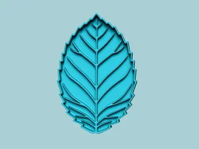 Cookie Cutter Biscuit Mold 02 - Rose Leaf 3D print model