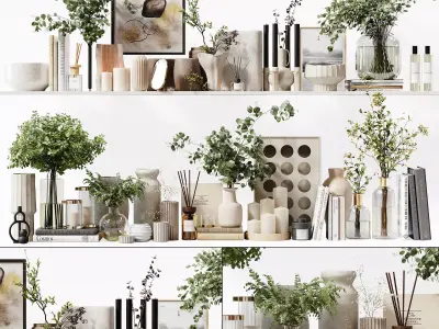 Decorative Set 245 Low-poly 3D model