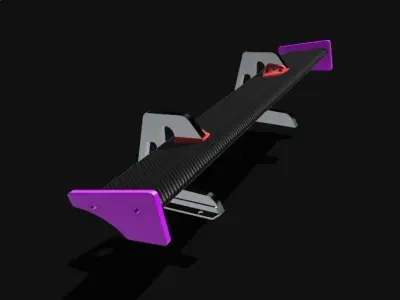 RC CAR DRIFT 1-10 GT REAR WING SPOILER 3D print model
