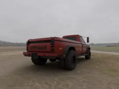 OffRoad Truck Concept Car Low-poly 3D model