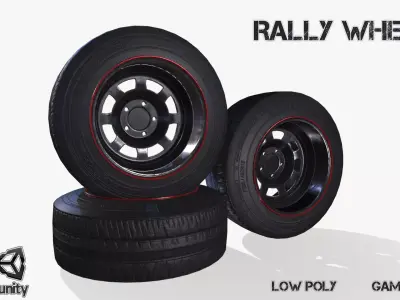 Rally wheel Eagle F1 Low-poly 3D model