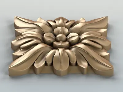 Square rosette 006 3D model