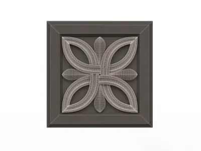 Rosette Carved Decoration CNC 023 Low-poly 3D model