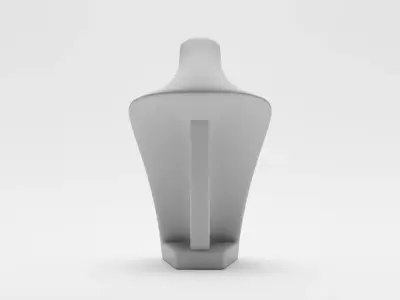 Elegant Jewelry Display Bust - Minimalist Necklace Stand Low-poly 3D model